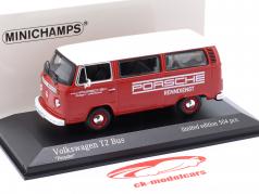 Volkswagen VW T2 autobús Porsche Renndienst 1972 rojo 1:43 Minichamps