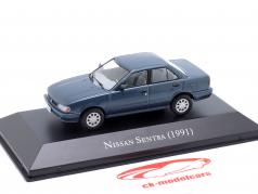 Nissan Sentra 建設年 1991 濃紺 1:43 Altaya