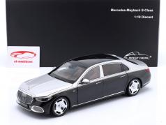 Mercedes-Benz Maybach S-Класс (Z223) 2021 серебро / черный 1:18 Almost Real