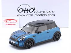 Mini Cooper S Год постройки 2021 синий 1:18 OttOmobile