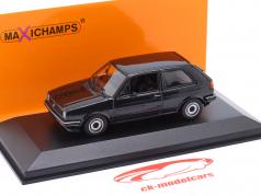 Volkswagen VW Golf II Ano de construção 1985 preto metálico 1:43 Minichamps