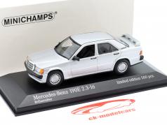 Mercedes-Benz 190E 2.3 (W201) Ano de construção 1984 prata brilhante 1:43 Minichamps
