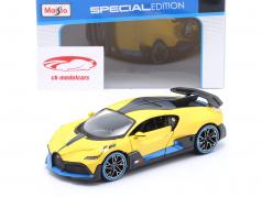 Bugatti Divo 建设年份 1018 黄色的 1:24 Maisto