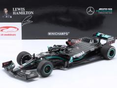 L. Hamilton Mercedes-AMG F1 W11 #44 Vincitore Britannico GP formula 1 Campione del mondo 2020 1:18 Minichamps