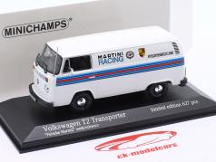 Volkswagen VW T2 送货 货车 Porsche Renndienst Martini 设计 1:43 Minichamps