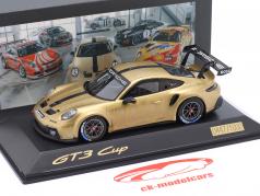Porsche 911 (992) GT3 Cup 5000 guld metallisk 1:43 Spark