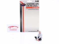 Diorama figur serie #704 mere stillesiddende Dreng 1:18 American Diorama