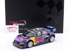 Ford Puma Rally1 #19 vinder Rallye Monte Carlo 2022 Loeb, Galmiche 1:18 TrueScale