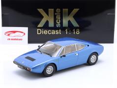 Ferrari 208 GT4 Bouwjaar 1975 Lichtblauw metalen 1:18 KK-Scale