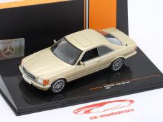 Mercedes-Benz 560 SEC (C126) year 1981 beige metallic 1:43 Ixo