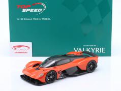 Aston Martin Valkyrie Anno di costruzione 2021 massimo arancione 1:18 TrueScale