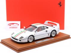 Ferrari F40 blanc métallique avec Tricolore 1:18 Kyosho / BBR
