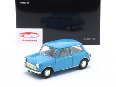 Morris Mini Minor Bouwjaar 1964 blauw 1:18 Kyosho