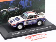 Porsche 911 (953) Carrera 3.2 #176 ganhador Rallye Paris-Dakar 1984 Metge, Lemoyne 1:43 Spark