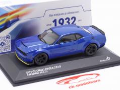 Dodge Challenger SRT Demon Année de construction 2018 bleu métallique 1:43 Solido