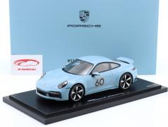 Porsche 911 (992) Sport Classic 2022 meissen blå 1:18 Spark