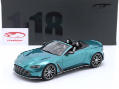 Aston Martin V12 Vantage Roadster turkoois metalen 1:18 GT-Spirit