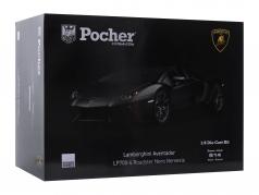 Lamborghini Aventador LP 700-4 Roadsters 2013 Conjunto preto 1:8 Pocher