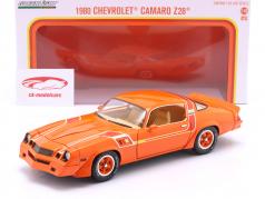 Chevrolet Camaro Z28 Hugger General Motors Special 1980 oranje 1:18 Greenlight