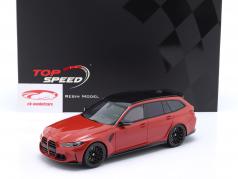 BMW M3 M-Performance Touring (G81) Год постройки 2022 Toronto красный металлический 1:18 TrueScale
