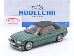 BMW Alpina B3 3.2 Cabriolet Byggeår 1996 grøn metallisk 1:18 Model Car Group