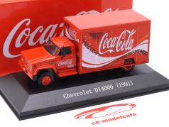 Chevrolet D14000 Coca-Cola 送货卡车 建设年份 1991 红色的 1:72 Edicola