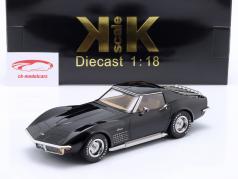 Chevrolet Corvette C3 year 1972 black metallic 1:18 KK-Scale