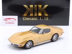 Chevrolet Corvette C3 Bouwjaar 1972 goud metalen 1:18 KK-Scale