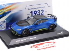 Aston Martin V12 Vantage Année de construction 2023 bleu métallique 1:43 Solido