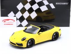 Porsche 911 Carrera 4 GTS Cabriolet Année de construction 2020 jaune 1:18 Minichamps