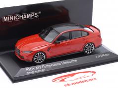 BMW M3 Competition (G80) Год постройки 2020 Toronto красный металлический 1:43 Minichamps