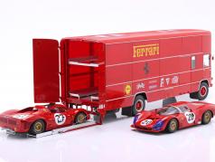3-auto Set: OM Fiat 150 Rolfo Race transporter met 2x Ferrari 330 P3 1:18 CMR / WERK83