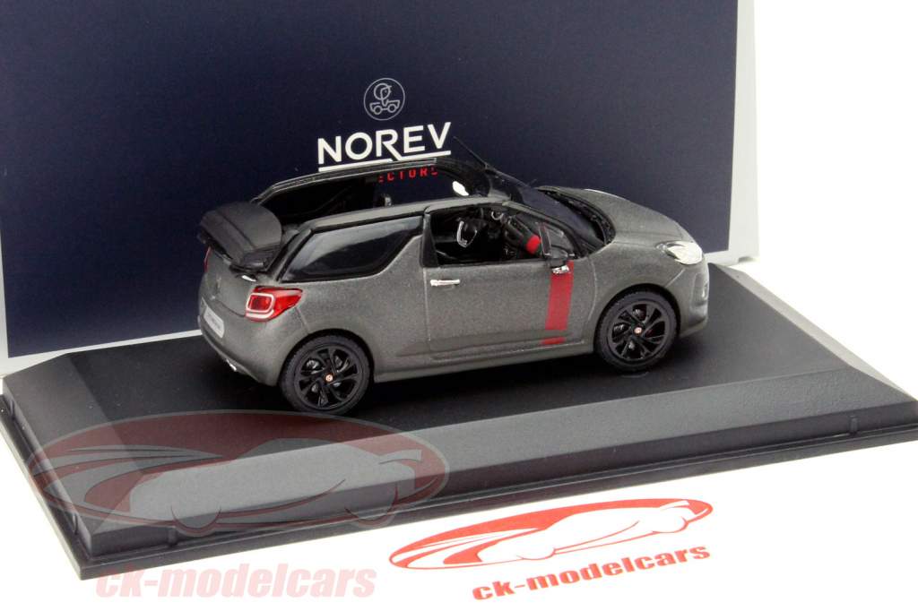 Norev 1:43 シトロエンDS3カブリオレーシング2014年マットグレー午前  