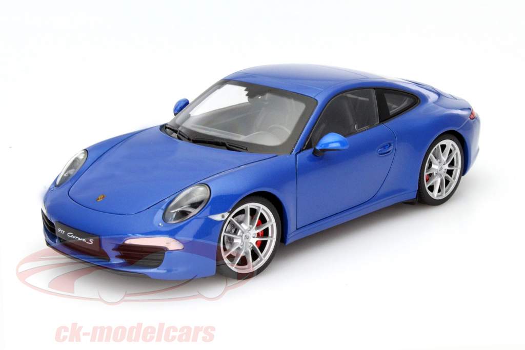 Porsche 911 (991) Carrera S blau 1:18 Welly