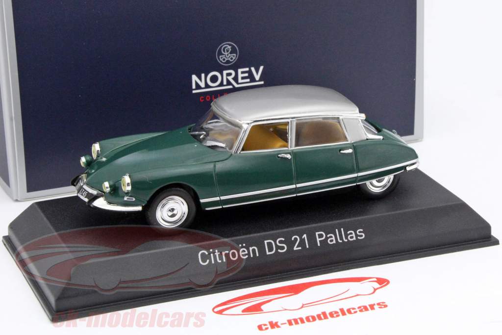 Norev 1:43 Citroen DS 21 Pallas 年 1967 グリーン / グレー 157008 