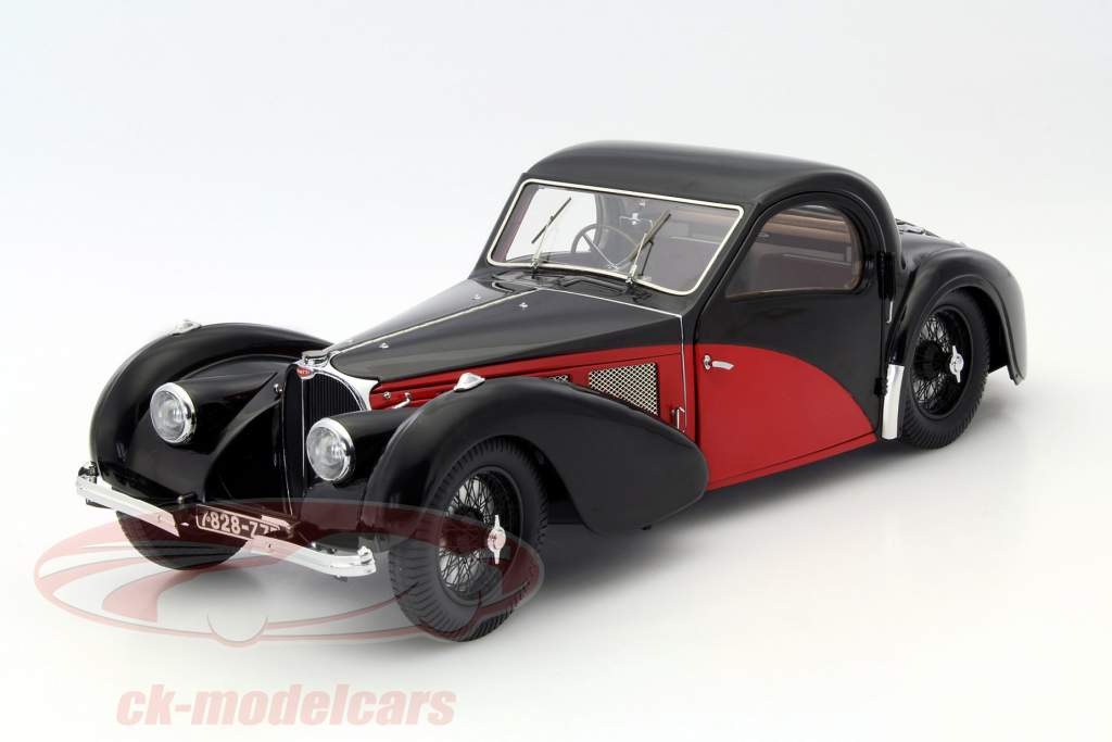 Bugatti Type 57 SC Atalante año 1937 negro / rojo 1:12 Bauer