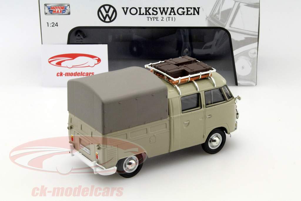 Volkswagen VW Type 2 T1 Pick Up khaki 1:24 MotorMax