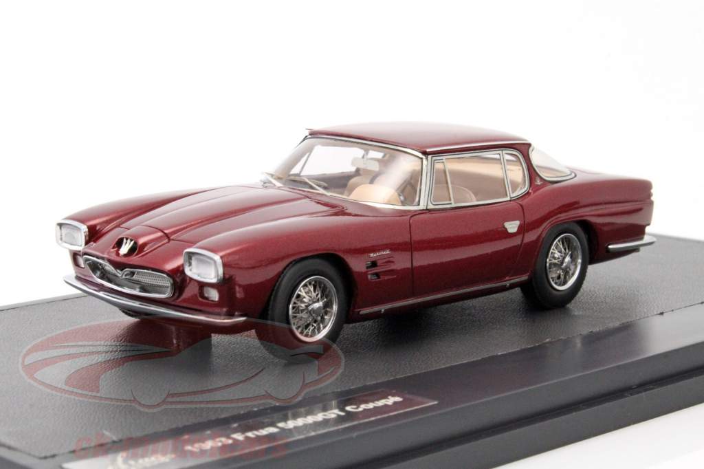 Maserati Frua 5000 GT coupe jaar 1963 rood metalen 1:43 Matrix