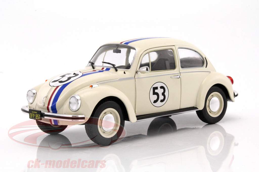 Volkswagen VW Beetle #53 Herbie cream white 1:18 Solido