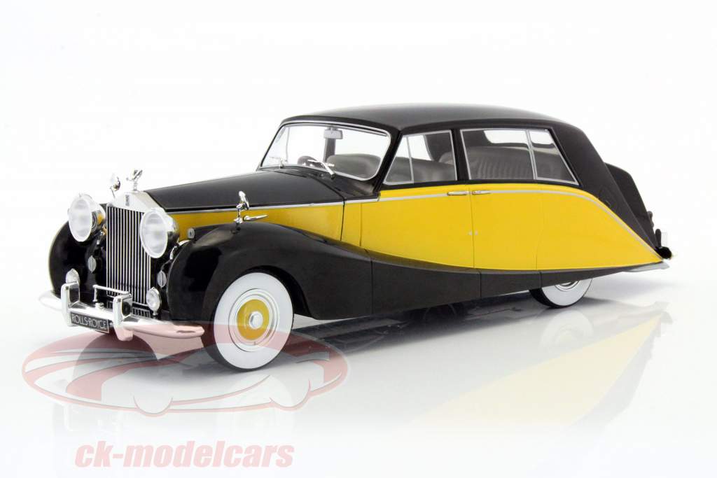 Rolls Royce Silver Wraith Empress by Hooper black / yellow 1:18 Model Car Group