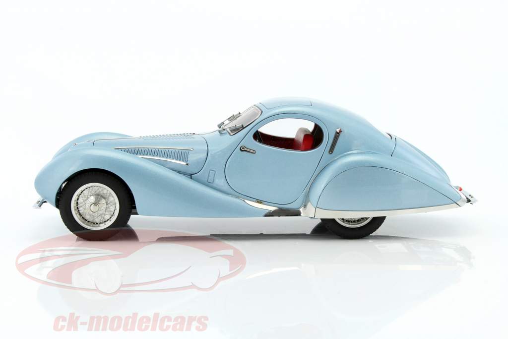 Talbot Lago Coupe T150 C-SS Teardrop Figoni & Falaschi año de construcción 1937-1939 azul claro metálico 1:18 CMC