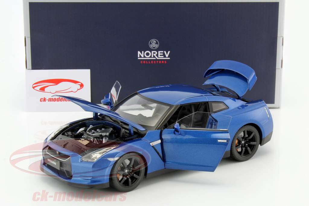Norev 1:18 Nissan GTR R35 year 2008 blue metallic 188052 model car 
