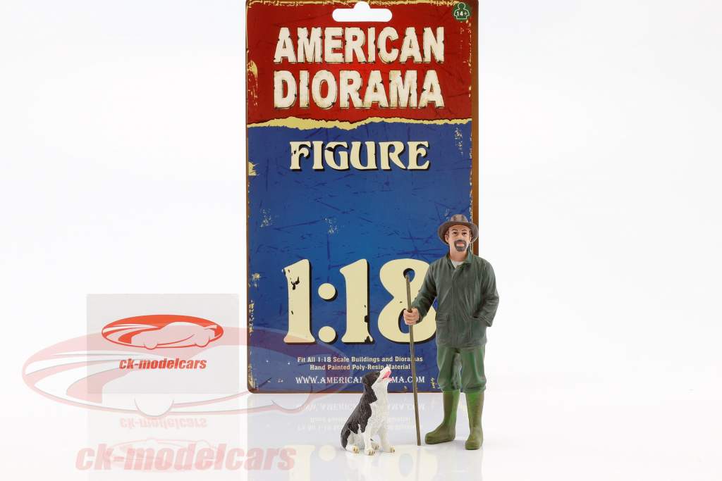customer Patrick & dog 1:18 American Diorama