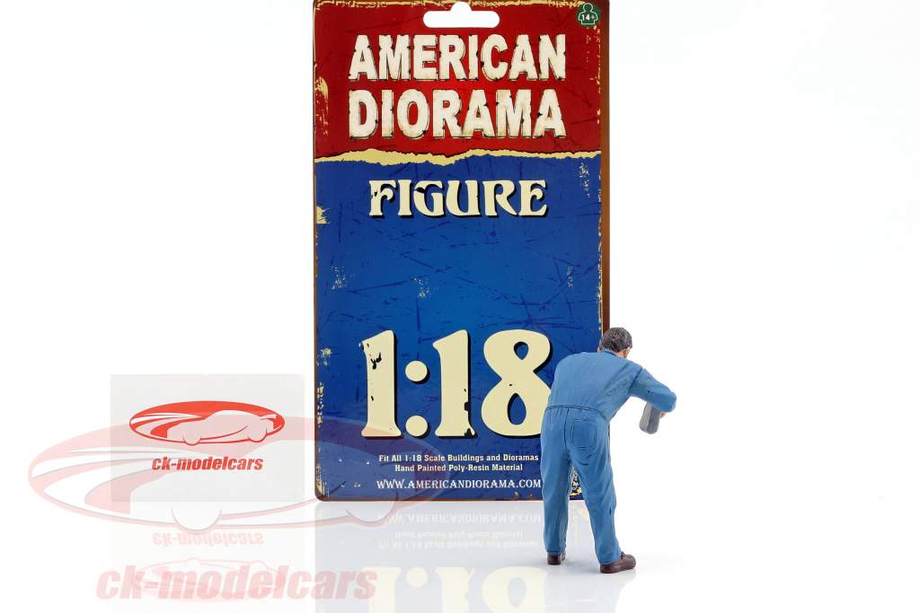Mechaniker Doug füllt Motoröl nach 1:18 American Diorama