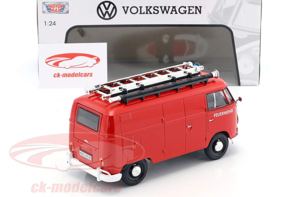 Volkswagen VW Type 2 T1 Bus Feuerwehr rot 1:24 MotorMax