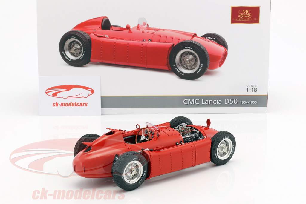 Lancia D50 Bouwjaar 1954-1955 rood 1:18 CMC
