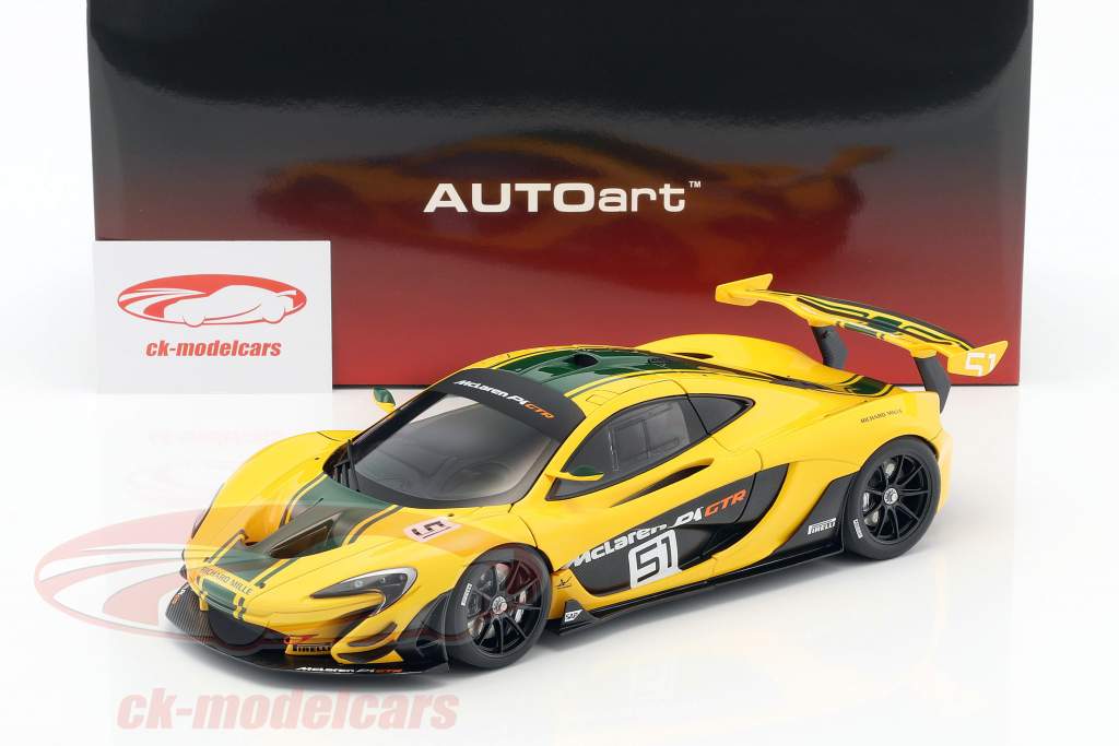 McLaren P1 GTR #51 motor Show Geneve 2015 gul / grøn / sort 1:18 AUTOart