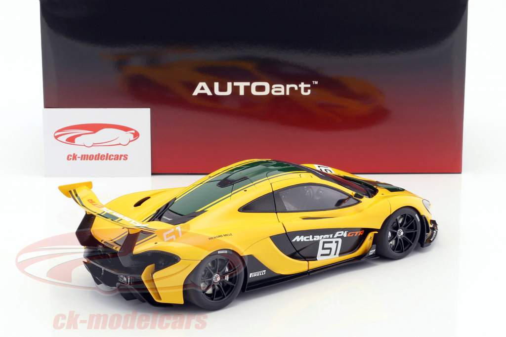 McLaren P1 GTR #51 车展 日内瓦 2015 黄 / 绿 / 黑 1:18 AUTOart