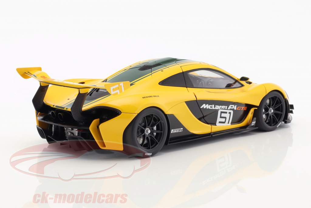 McLaren P1 GTR #51 Motor Show Genebra 2015 amarelo / verde / preto 1:18 AUTOart