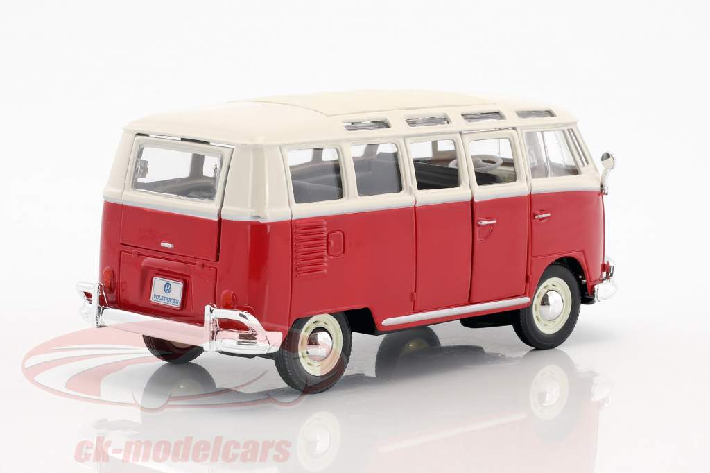 Volkswagen VW Samba autobús rojo / blanco 1:24 Maisto